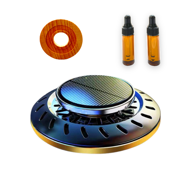 Solar Power Car Aromatherapy with Air Freshener-Interstellar Suspension  Double Plastic Ring A fascinating Maglev design Aroma Diffuser